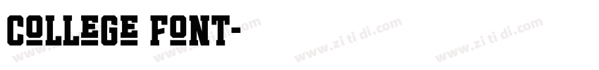 College Font字体转换